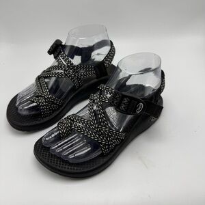 Chaco ZX/2 Hiking Strappy Sandals Women’s Size 6 Black White Sport Outdoor Water